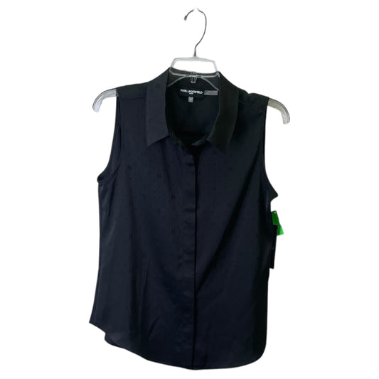 Top Sleeveless Designer By Karl Lagerfeld In Black, Size:S