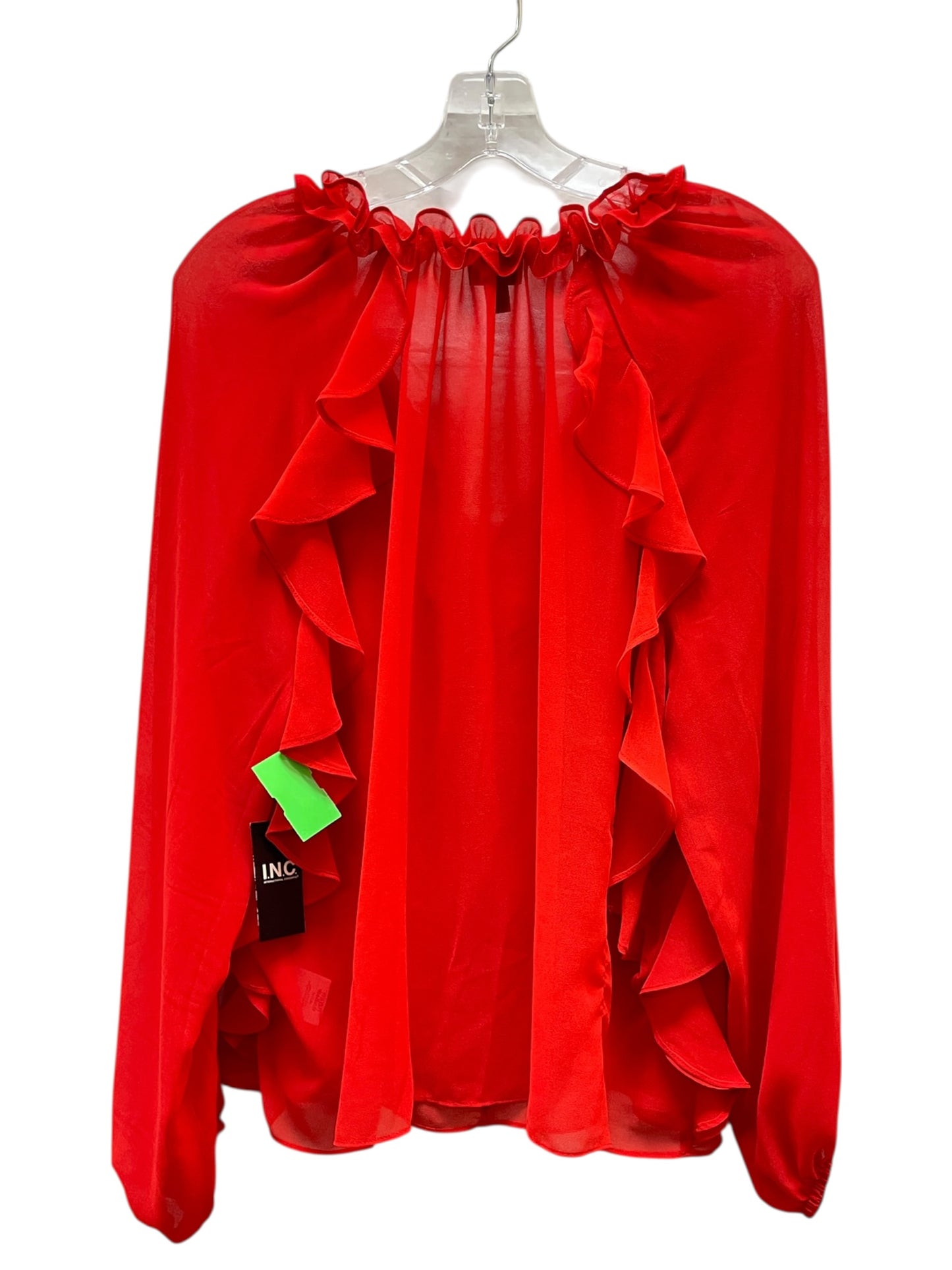 Top Ls By Inc In Red, Size:L