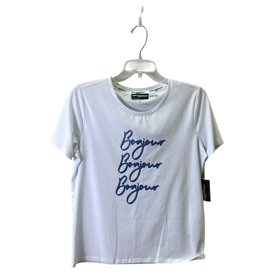 Top Ss Designer By Karl Lagerfeld In White, Size:S