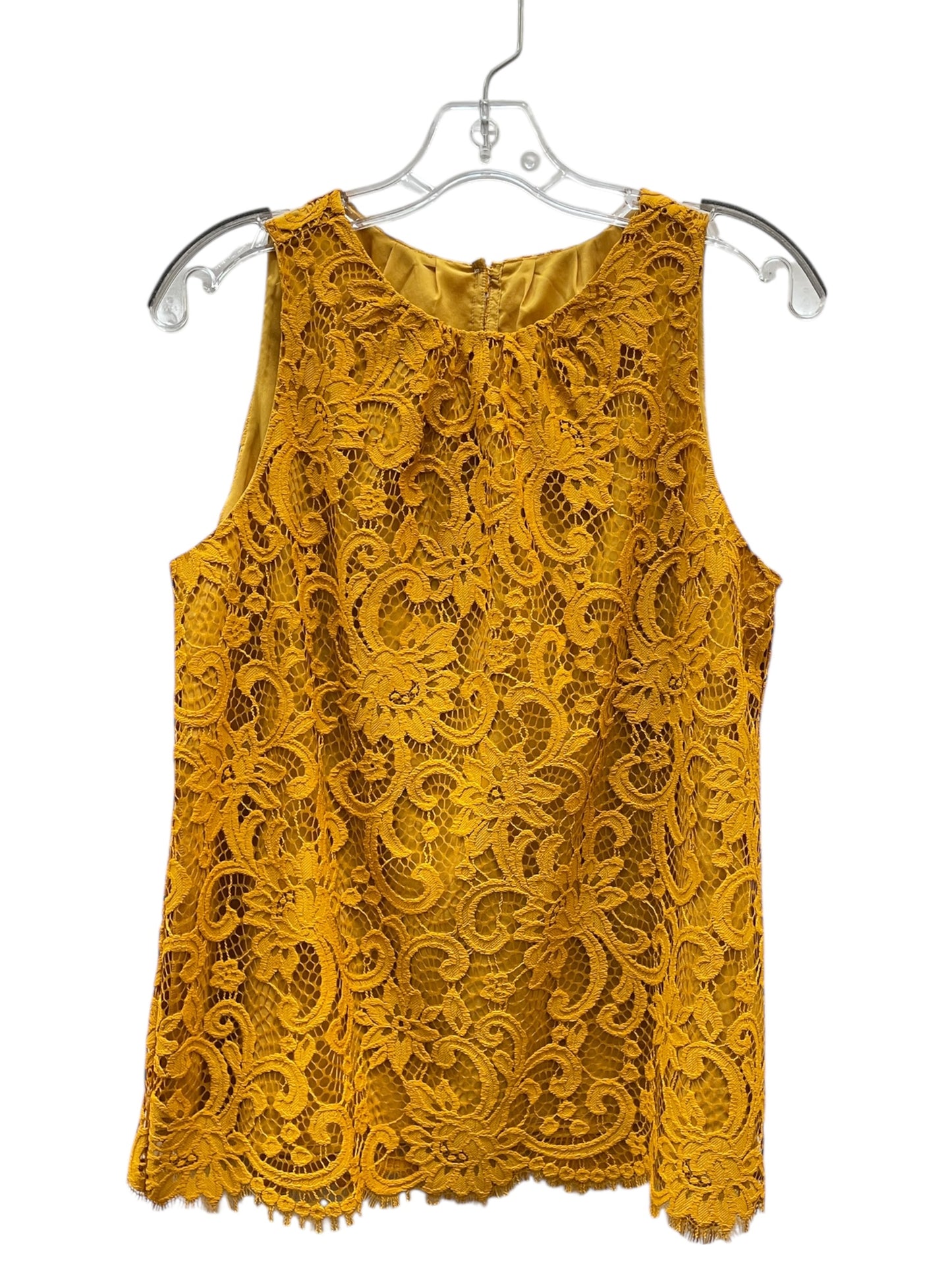 Blouse Sleeveless By Loft In Yellow, Size:S
