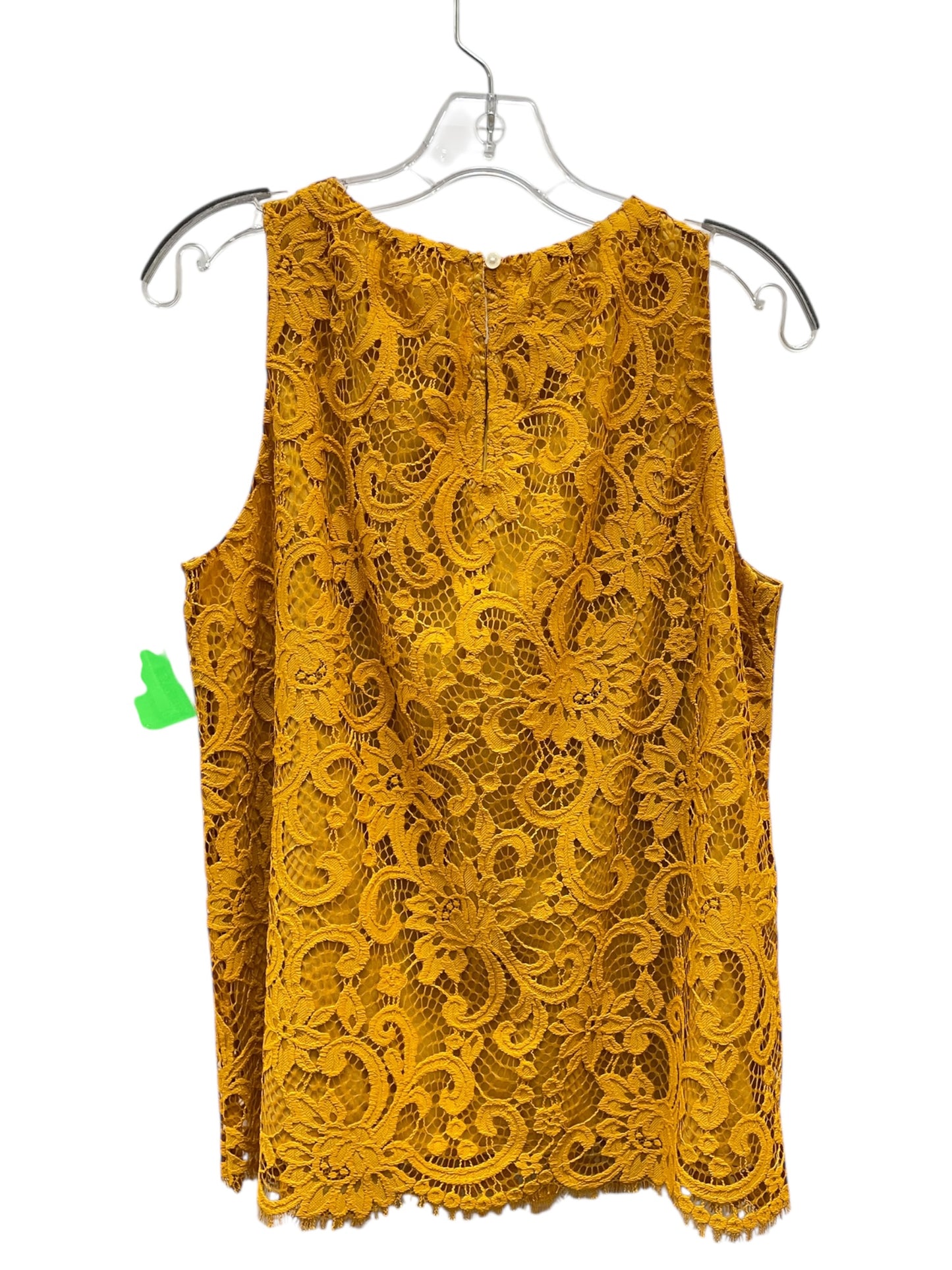 Blouse Sleeveless By Loft In Yellow, Size:S
