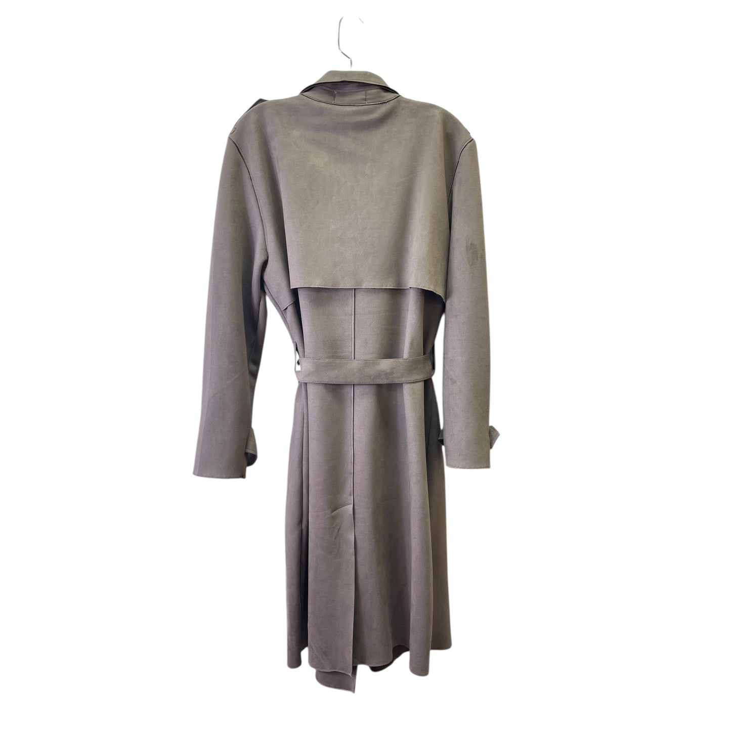 Coat Trench Coat By Magaschoni In Taupe, Size:Xl