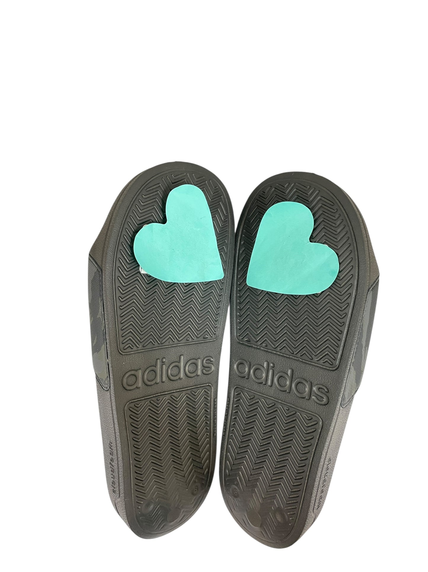 Sandals Flats By Adidas In Camouflage Print, Size:8