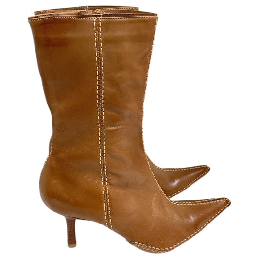 Boots Mid-Calf Heels By Diba In Tan, Size:8