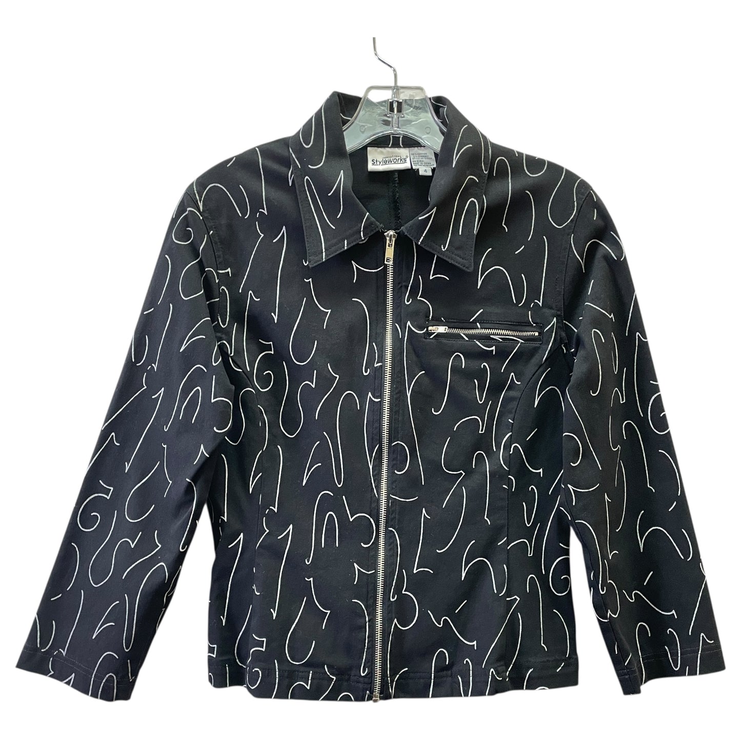 Jacket Other By NEWPORTNEWS STYLEWORKS In Black & White, Size:S