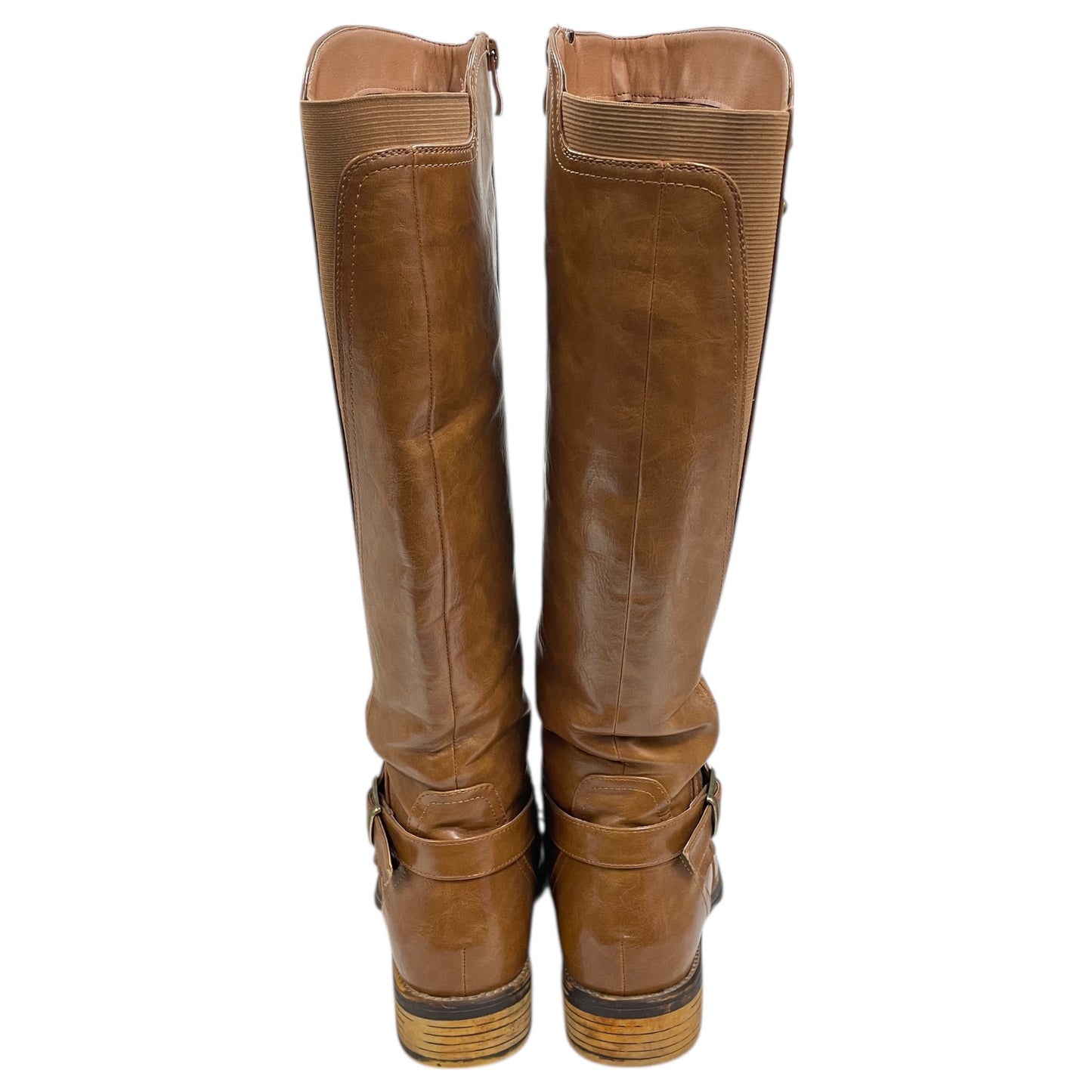 Boots Knee Flats By Wanted In Brown, Size:8