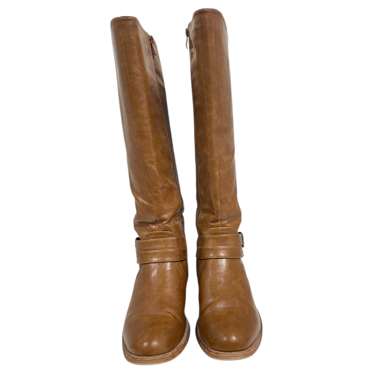 Boots Knee Flats By Wanted In Brown, Size:8