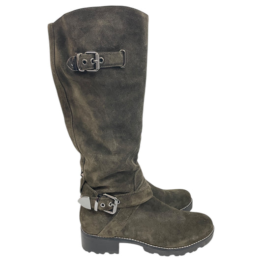 Boots Mid-Calf Heels By Marc Fisher In Brown, Size:8