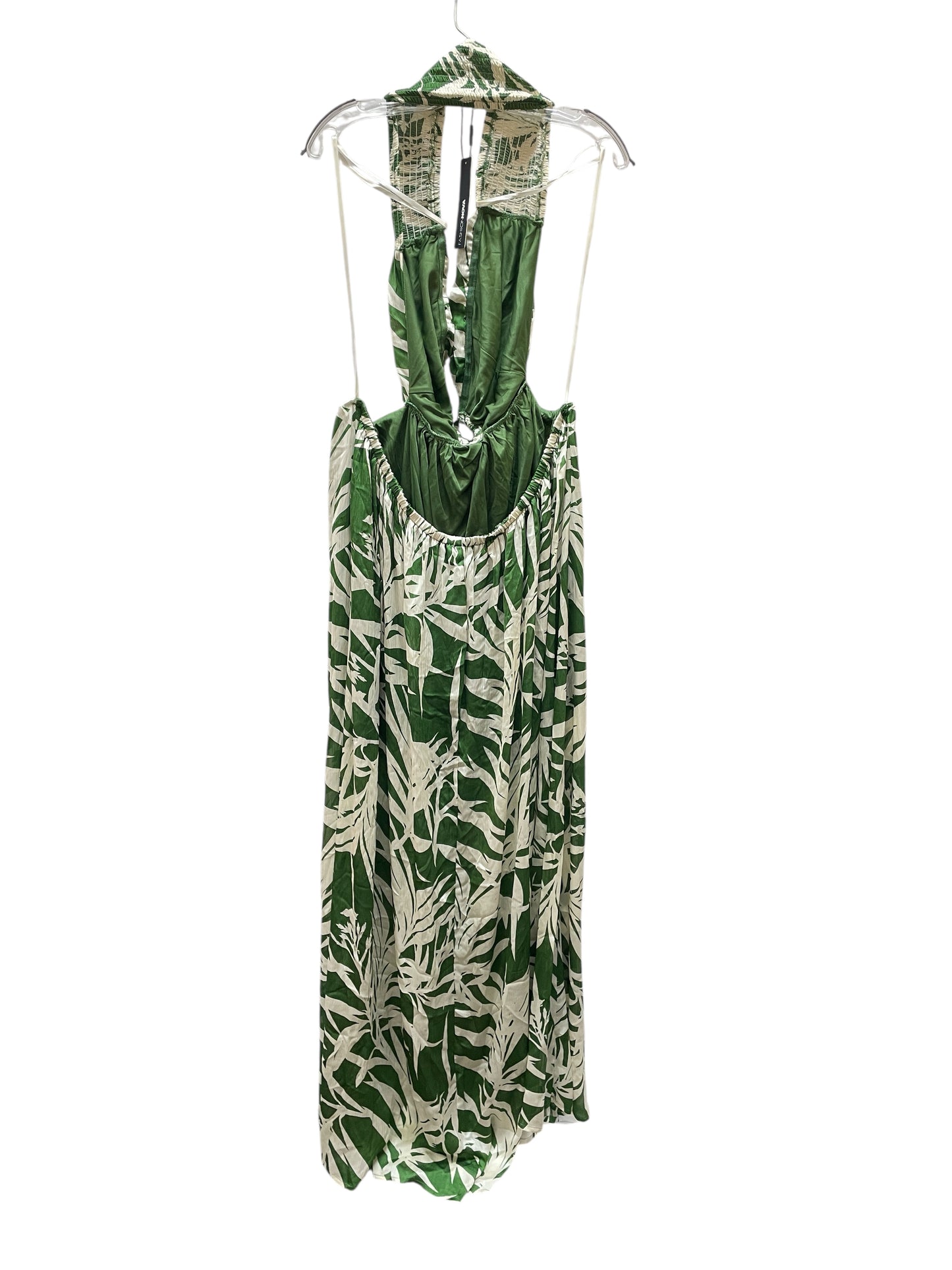 Dress Casual Maxi By Fashion Nova In Green & White, Size:3