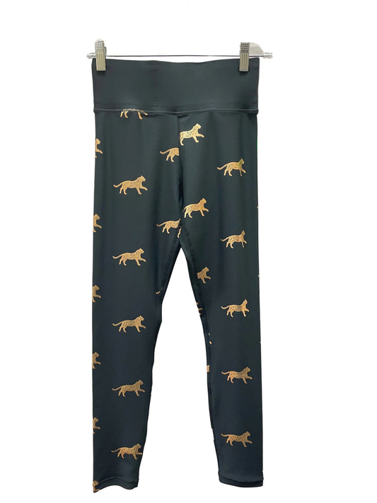 Athletic Leggings By Cut The Frills In Black & Gold, Size:S