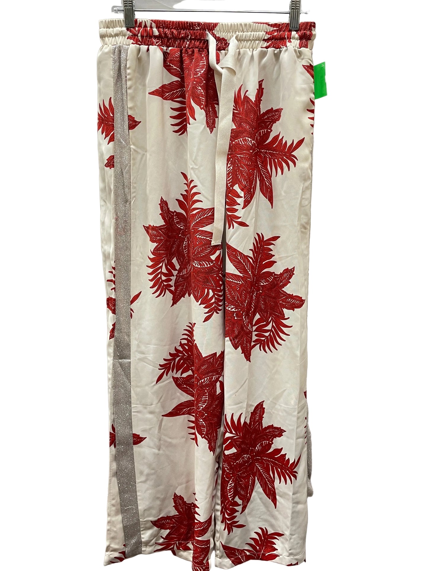 Pants Wide Leg By Gracia In Cream & Orange, Size:12