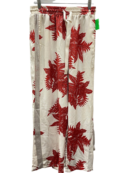 Pants Wide Leg By Gracia In Cream & Orange, Size:12