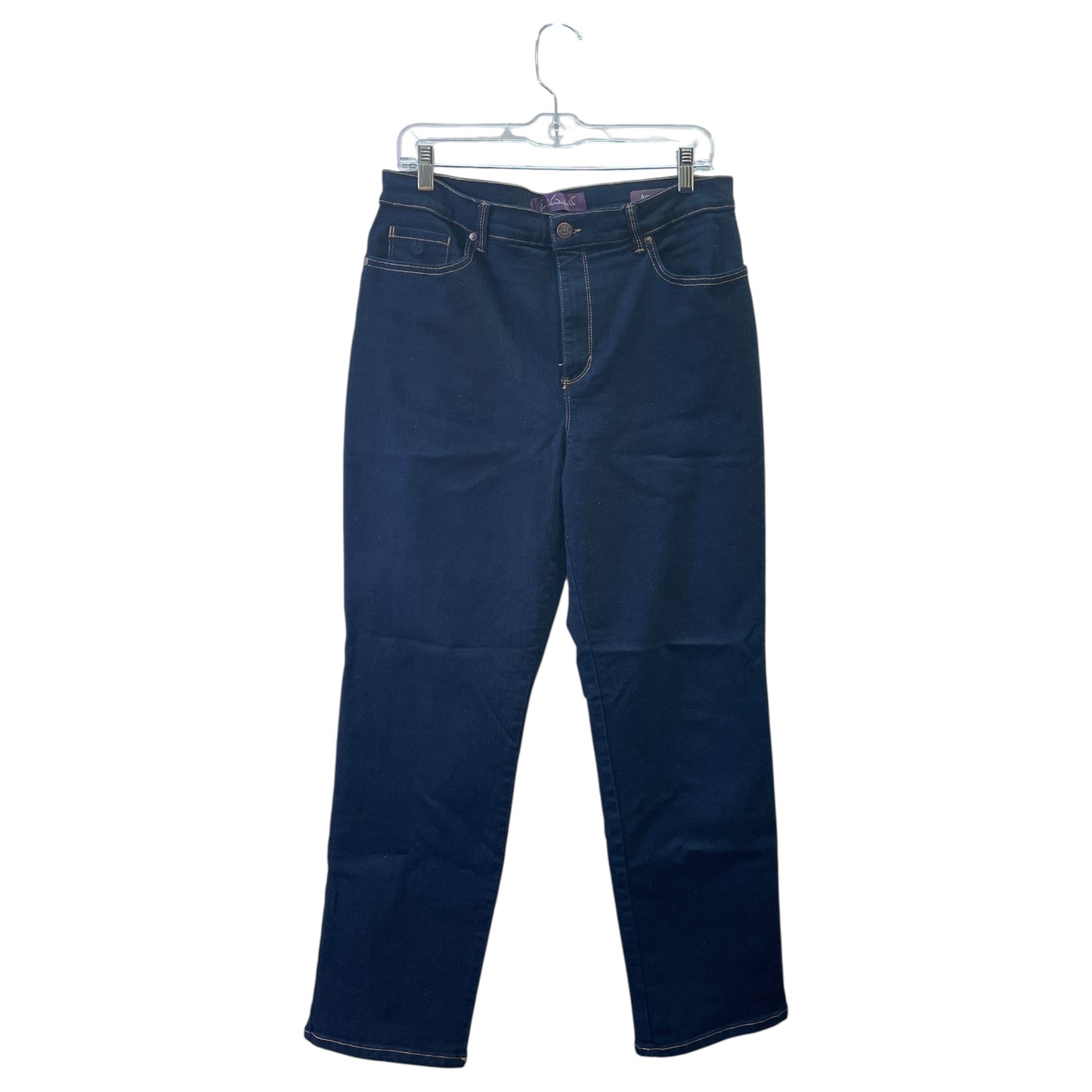 Jeans Straight By Gloria Vanderbilt In Blue Denim, Size:14