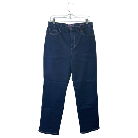 Jeans Straight By Gloria Vanderbilt In Blue Denim, Size:14