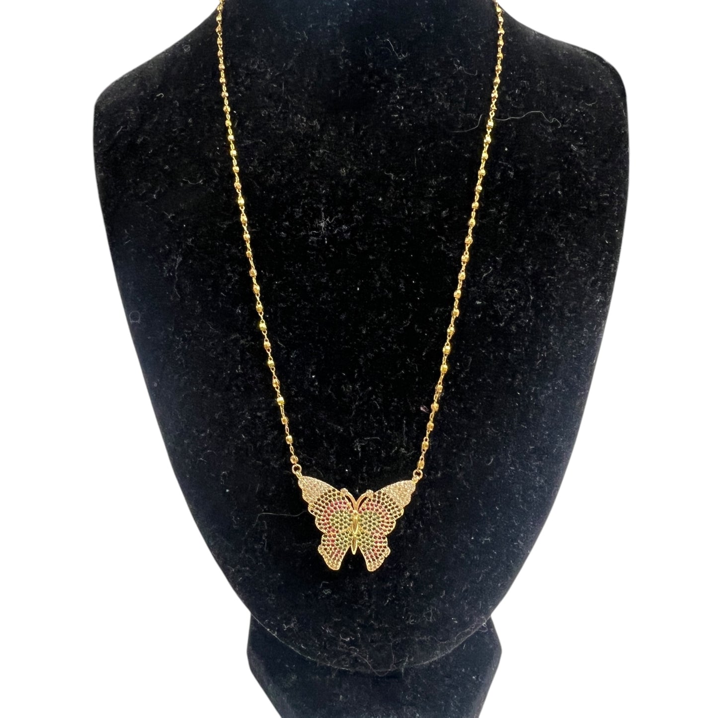 Necklace Charm By Melania  Clara In Gold & Green
