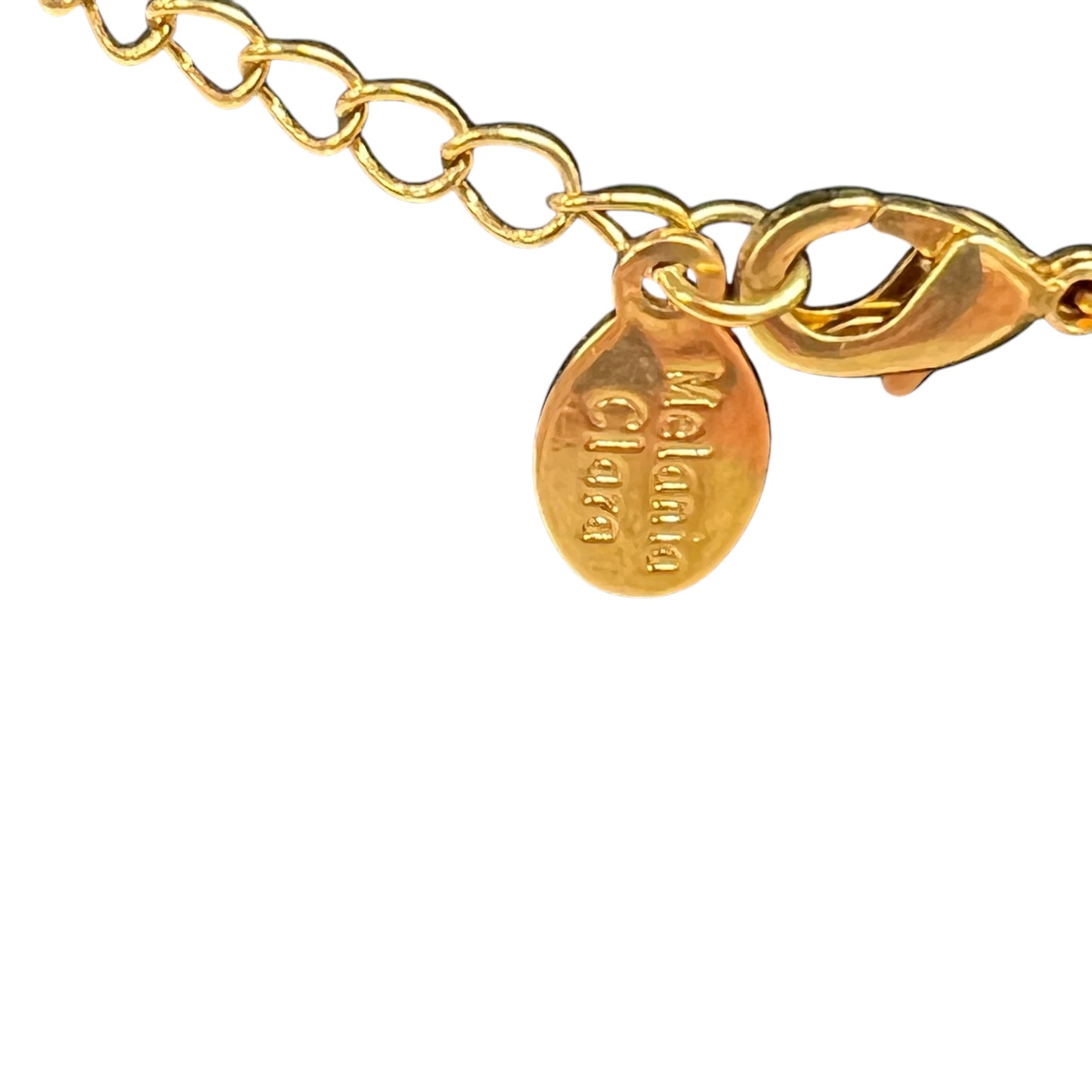 Necklace Charm By Melania  Clara In Gold & Green