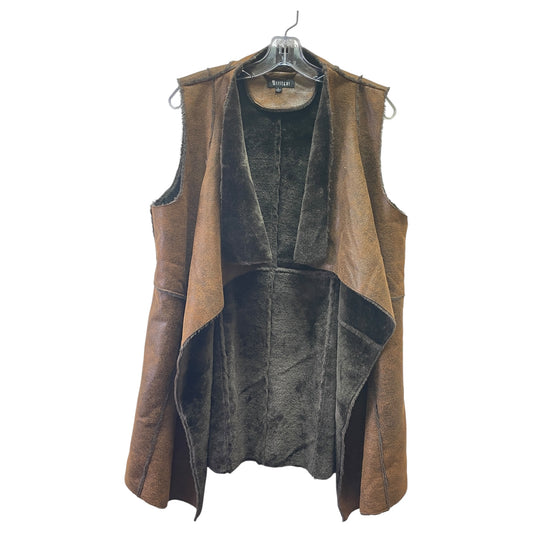 Vest Fleece By Sisters In Brown, Size:L