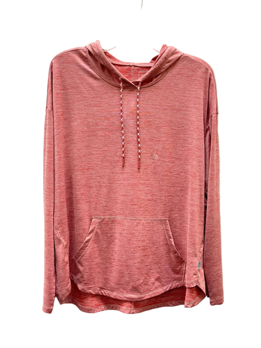 Athletic Top Ls Hoodie By Eddie Bauer In Red, Size:L