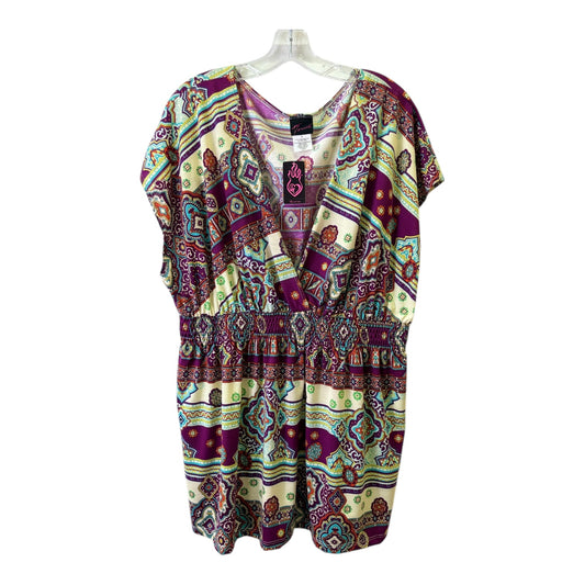 Dress Party Long By Torrid In Green & Purple, Size:3