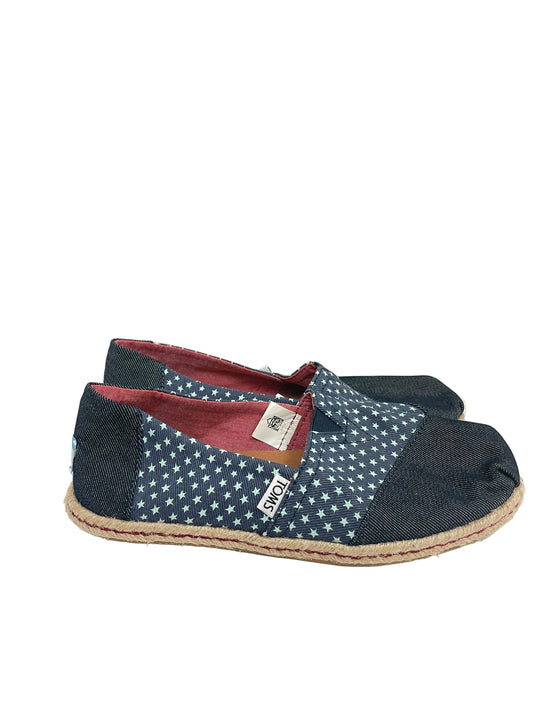 Shoes Flats By Toms In Blue, Size:6
