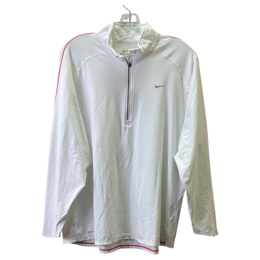 Athletic Sweatshirt Collar By Nike In White, Size:3X