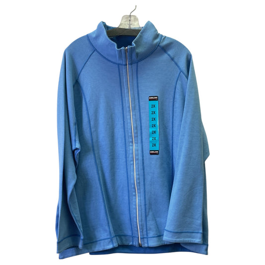 Athletic Jacket By Kirkland In Blue, Size:2X
