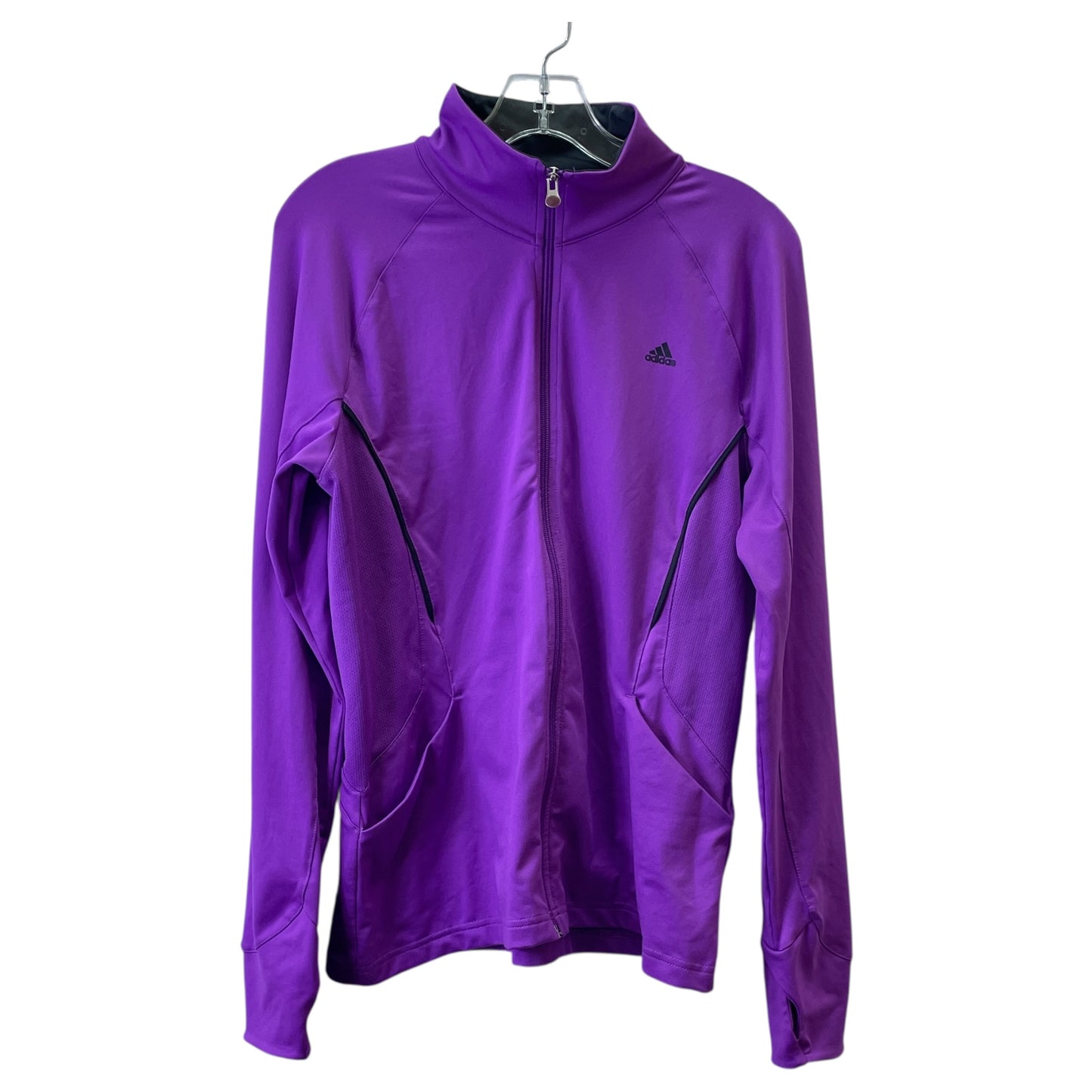 Athletic Jacket By Adidas In Purple, Size:L