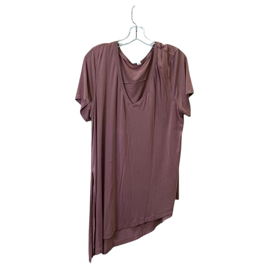 Athletic Top Ss By Lululemon In Mauve, Size:L