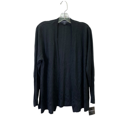 Sweater Cardigan By Liz Claiborne In Black, Size:Xlp