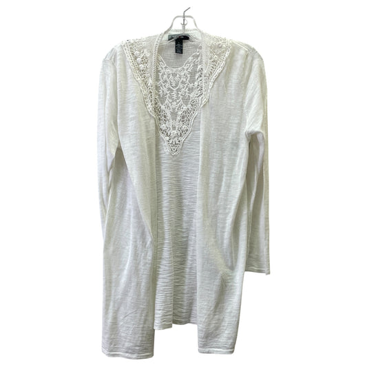 Cardigan By Style And Company In White, Size:L