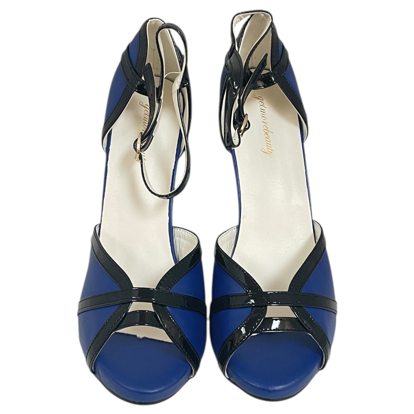 Shoes Heels Stiletto ByGETMOREBEAUTY In Black & Blue, Size:9