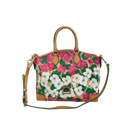 Handbag Designer By Dooney And Bourke In Floral Print, Size:Medium