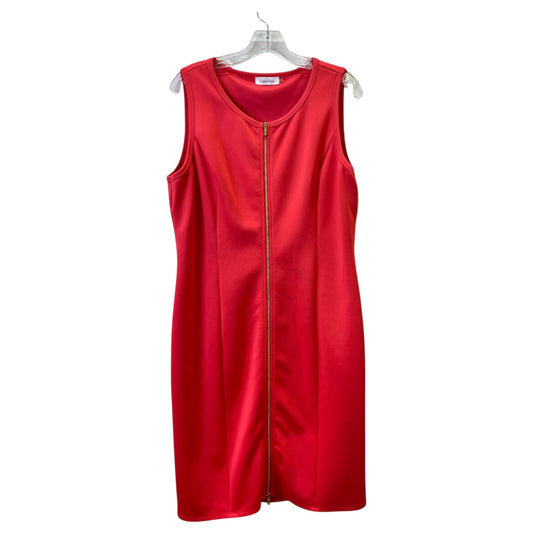 Dress Casual Midi By Calvin Klein In Orange, Size:M