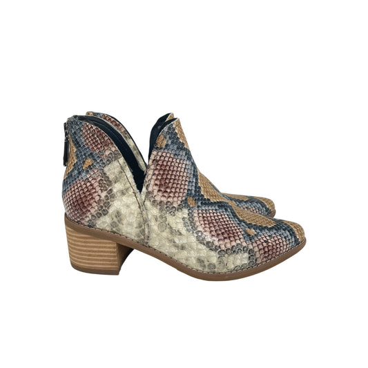 Boots Ankle Heels By Blondo In Snakeskin Print, Size:7