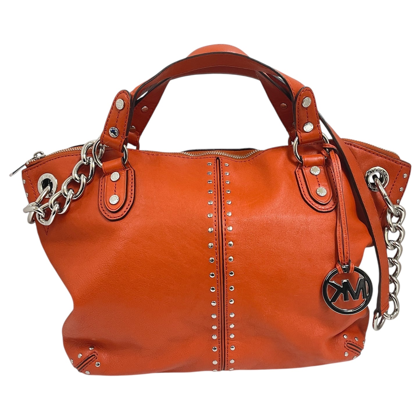 Handbag Designer By Michael Kors In Orange, Size:Large