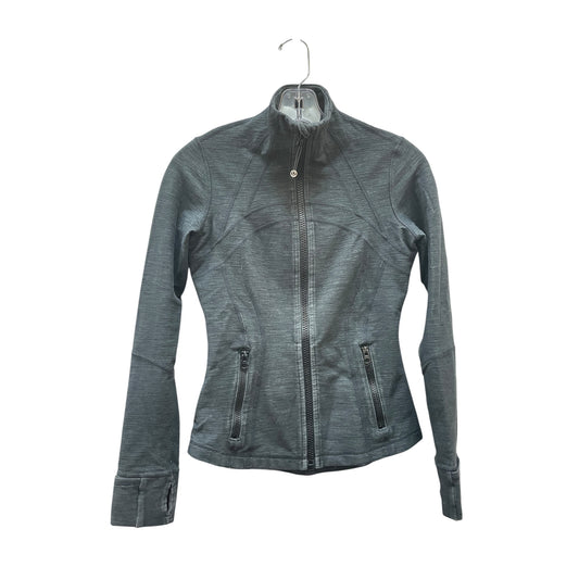 Athletic Jacket By Lululemon In Grey, Size:S