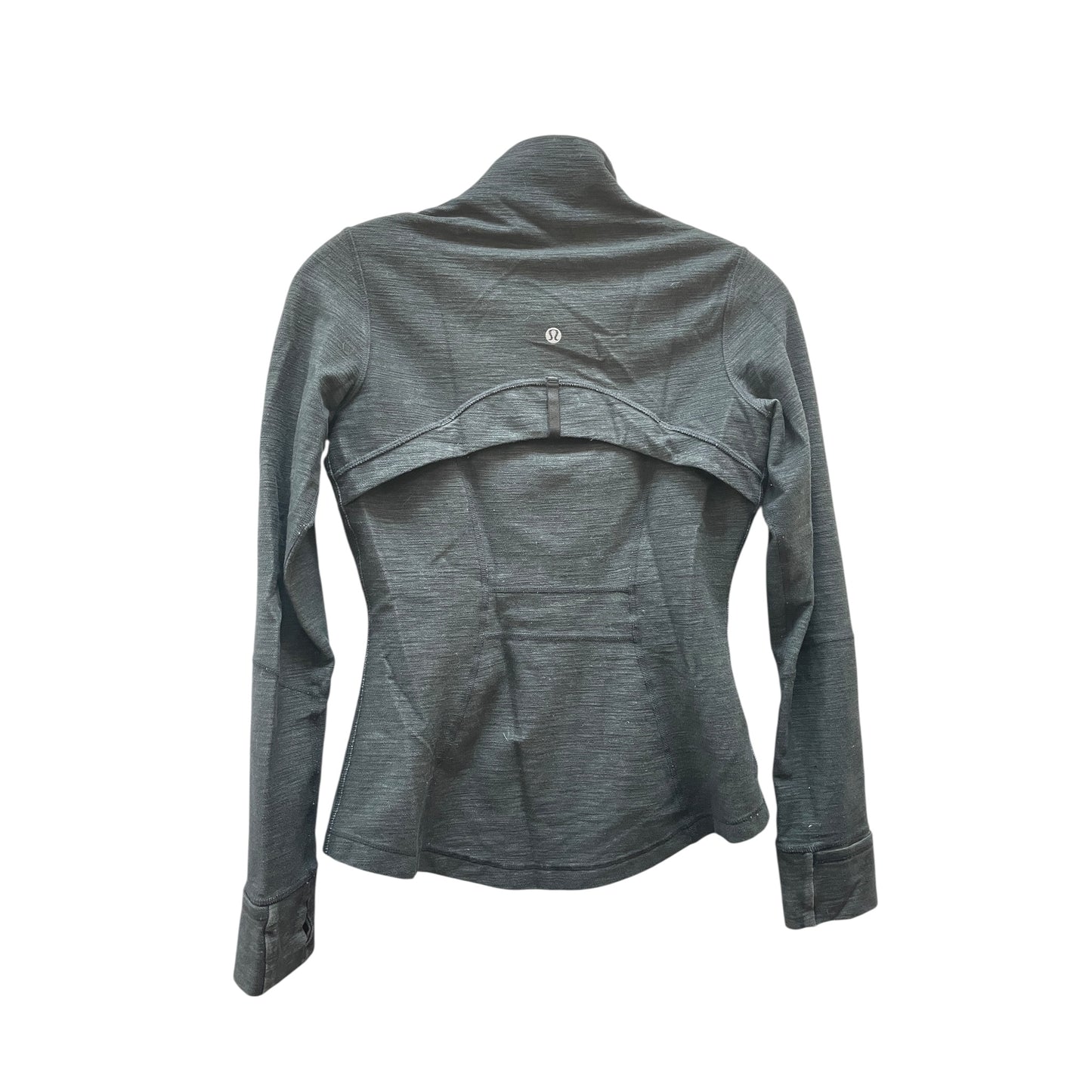 Athletic Jacket By Lululemon In Grey, Size:S