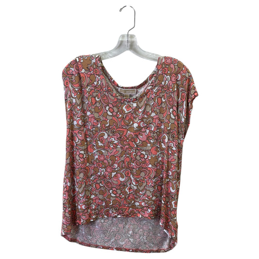 Top Sleeveless By Michael By Michael Kors In Pink & Tan, Size:L
