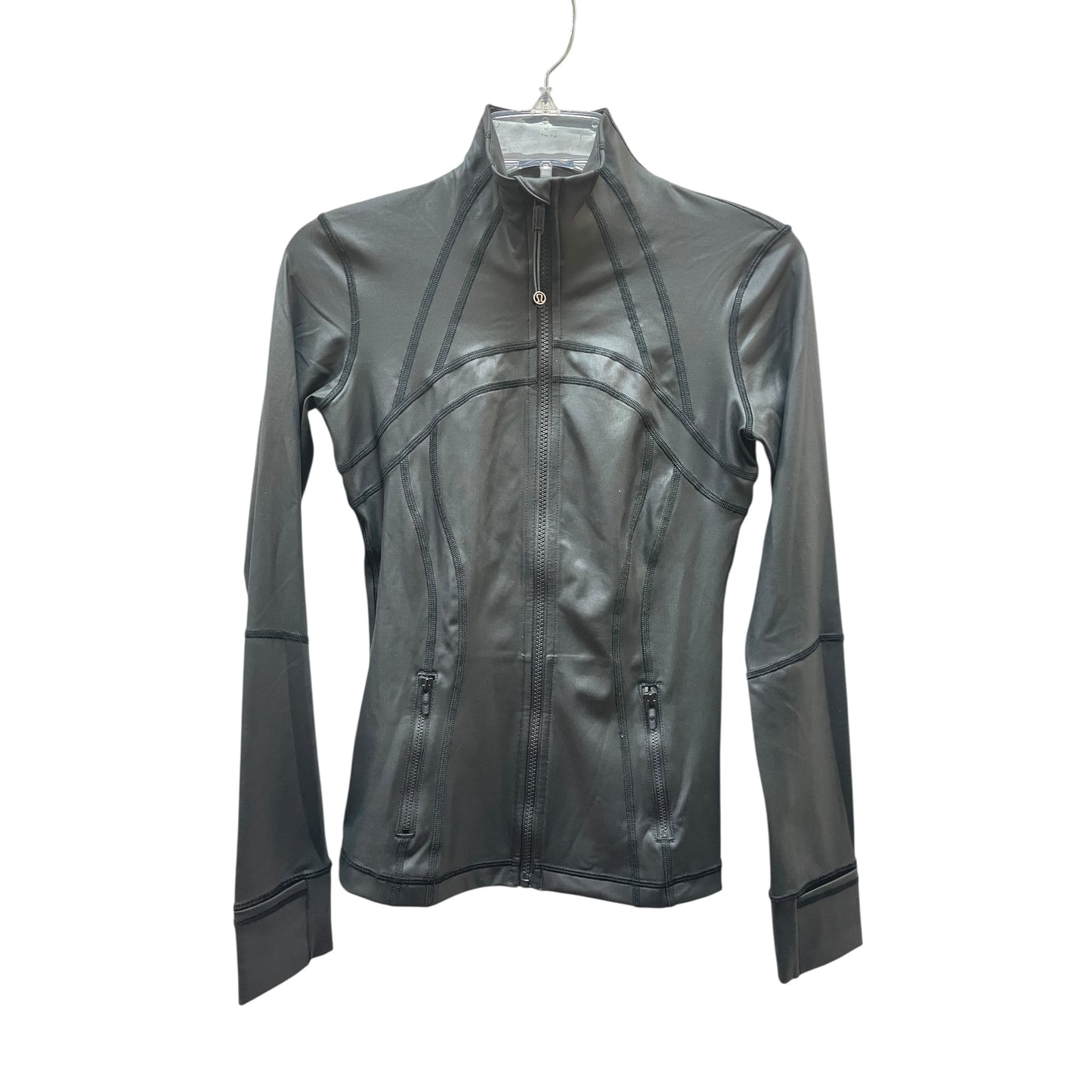 Athletic Jacket By Lululemon In Black, Size:S