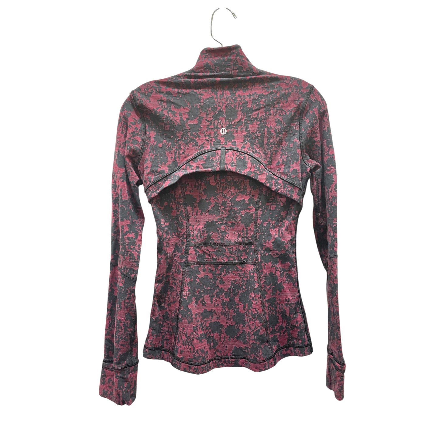 Athletic Jacket By Lululemon In Black & Red, Size:S