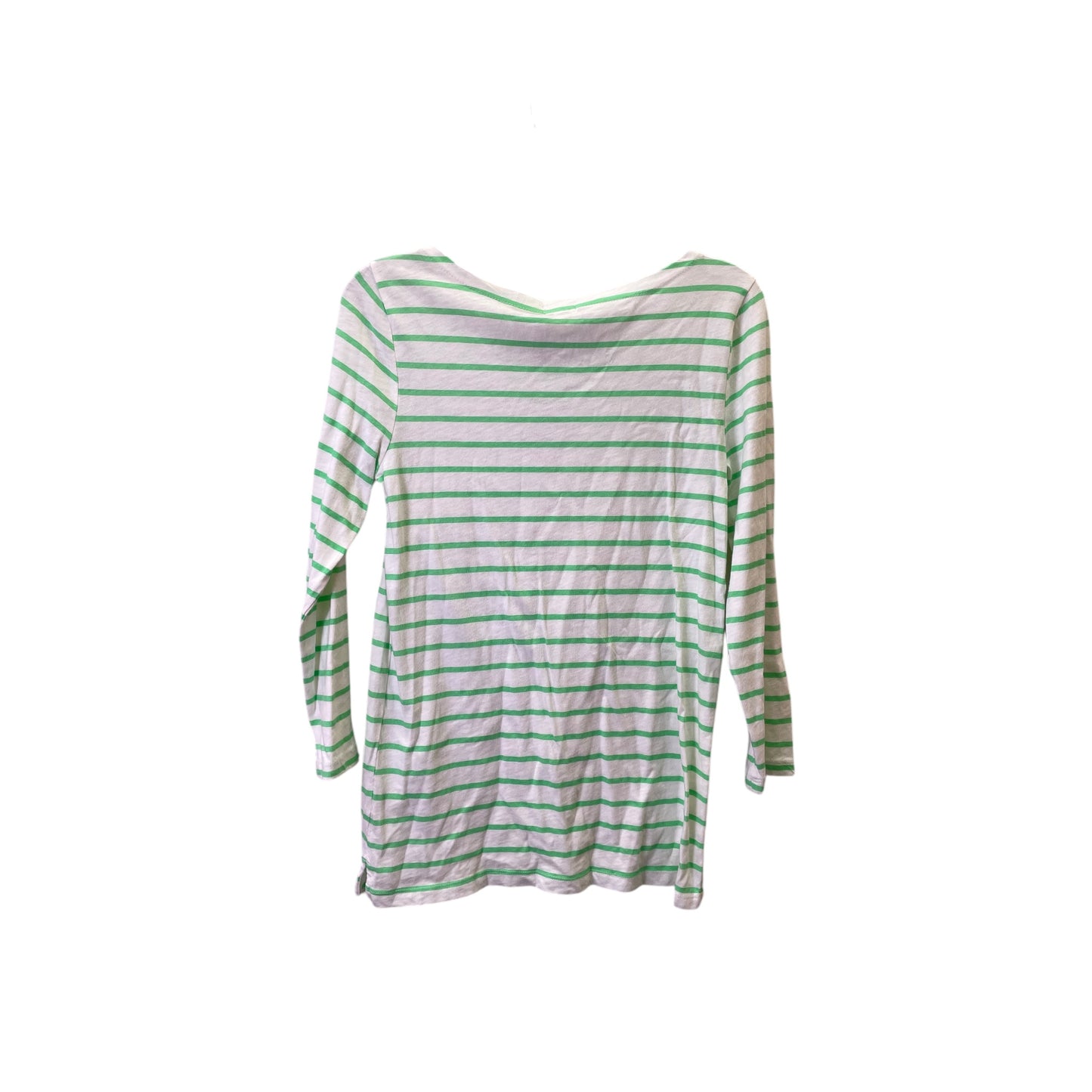 Top 3/4 Sleeve Basic By J. Crew In Green, Size:S