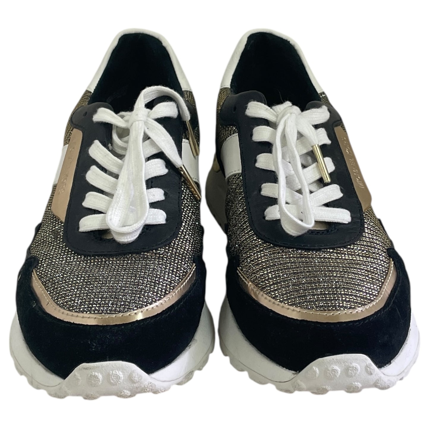 Shoes Sneakers By Michael By Michael Kors In Black & Gold, Size:7.5