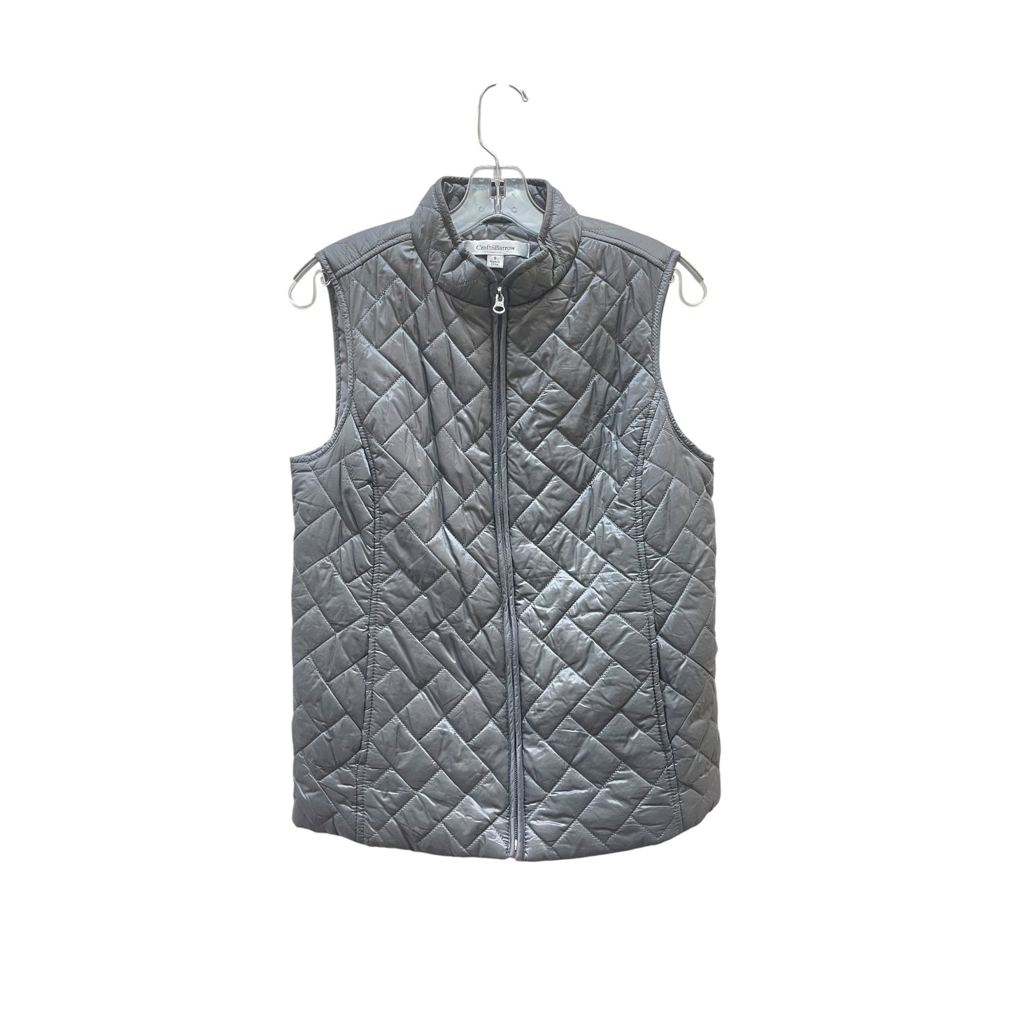 Vest Puffer & Quilted By Croft And Barrow In Grey, Size:S