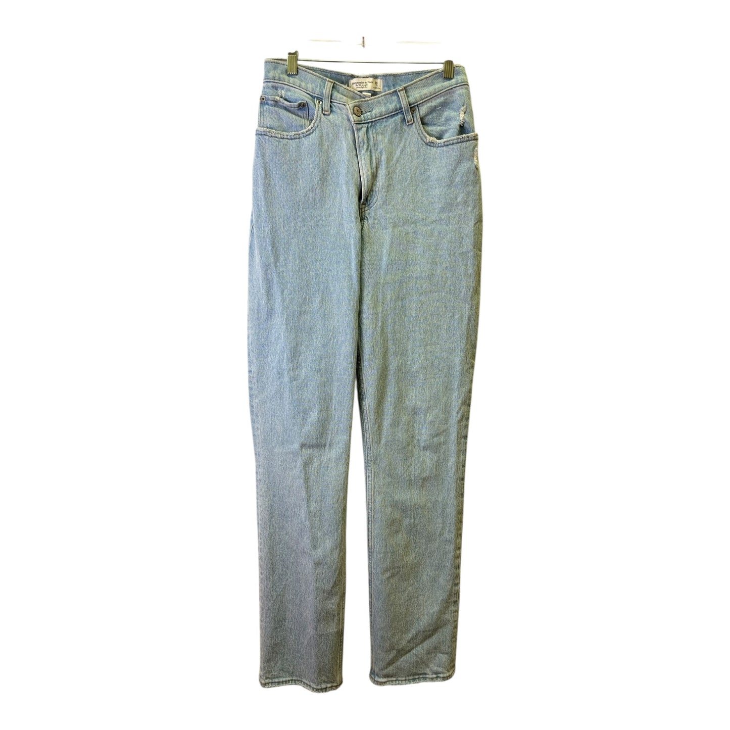 Jeans Straight By Abercrombie And Fitch In Blue Denim, Size:2