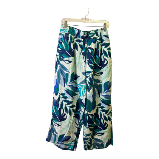 Pants Linen By C And C In Blue & Green, Size:L