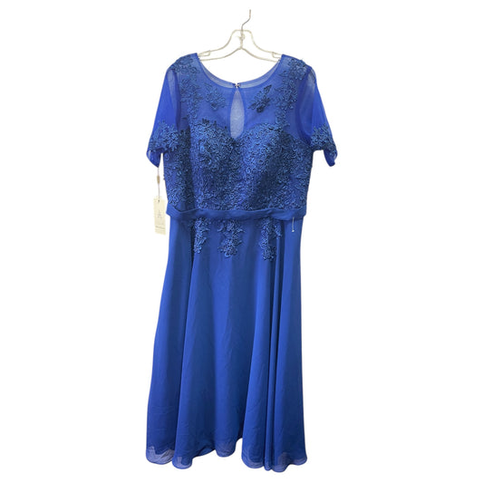 Dress Party Midi By WEDDING DRESS In Blue, Size:18