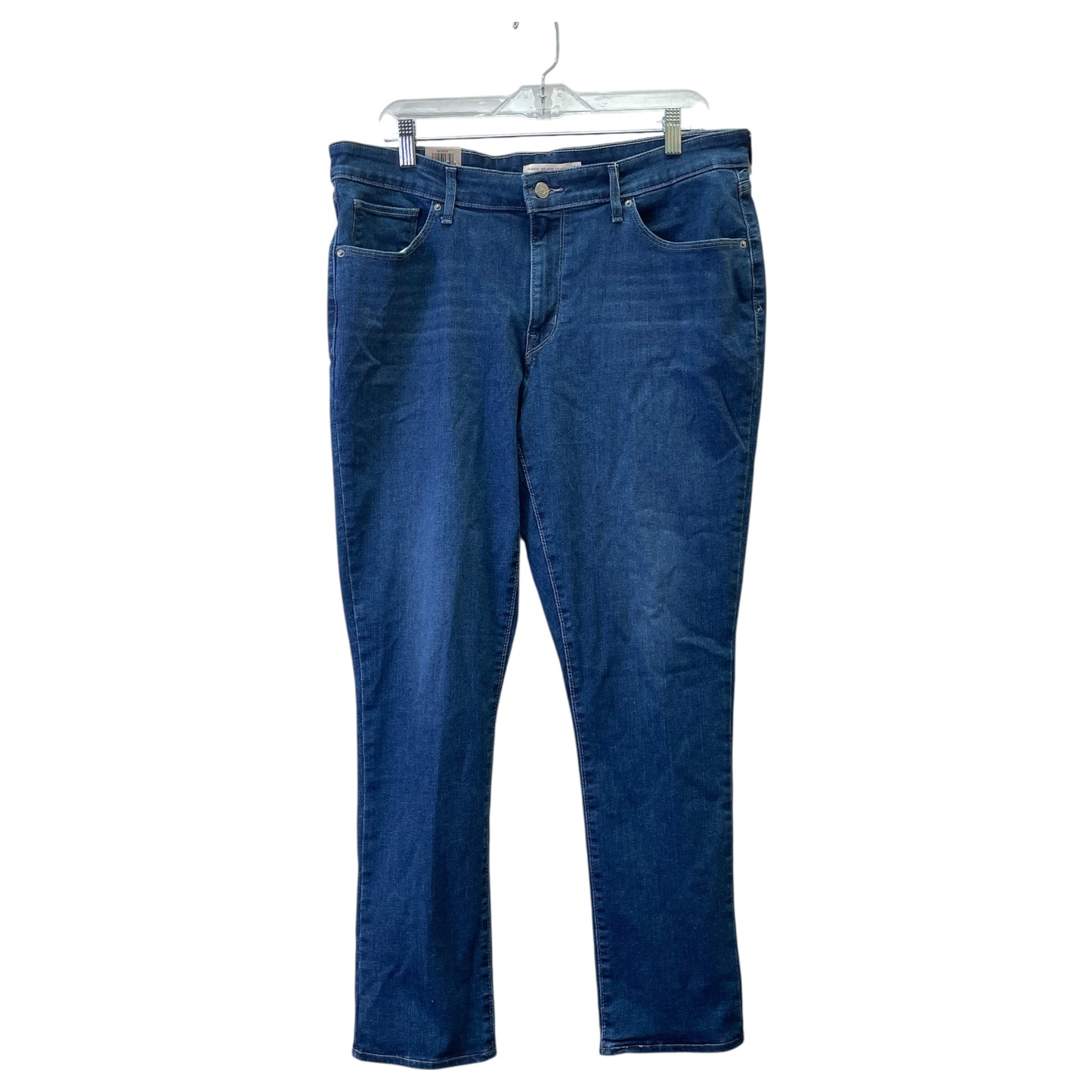 Jeans Skinny By Levis In Blue Denim, Size:18