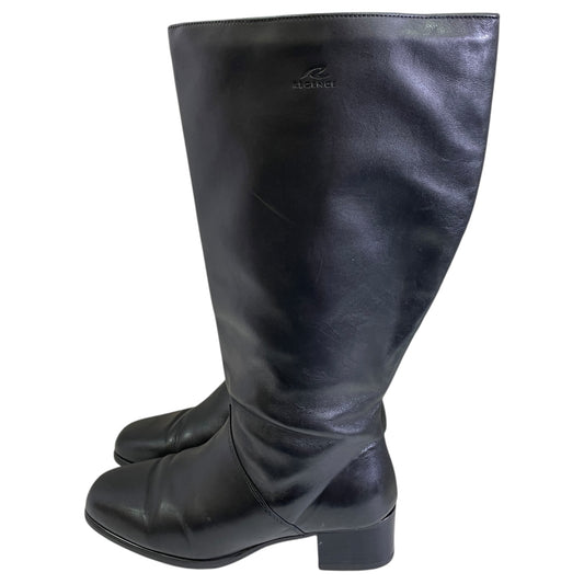 Boots Knee Flats By Cme In Black, Size:7.5