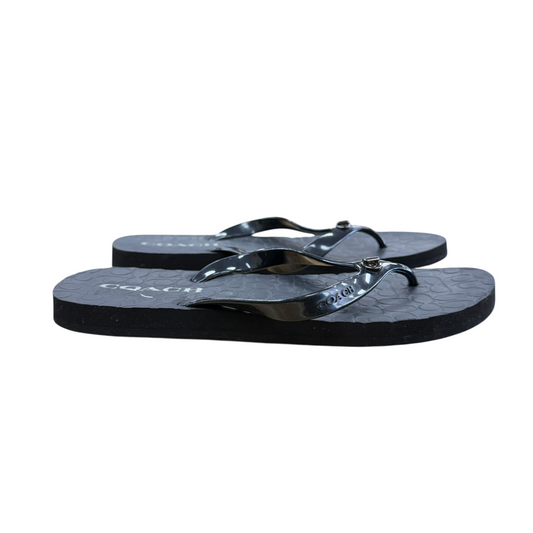 Sandals Designer By Coach In Black, Size:7