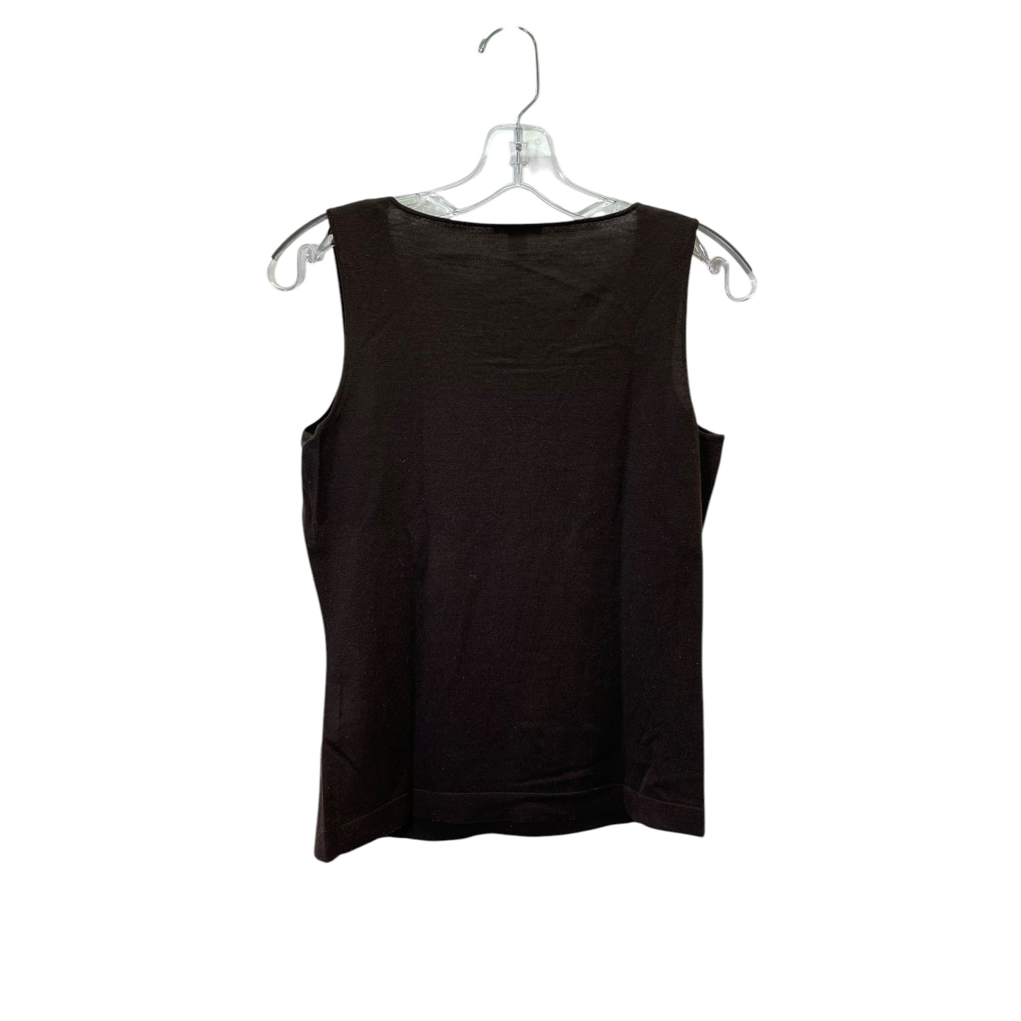 Top Sleeveless Designer By Lafayette 148 In Brown, Size:S